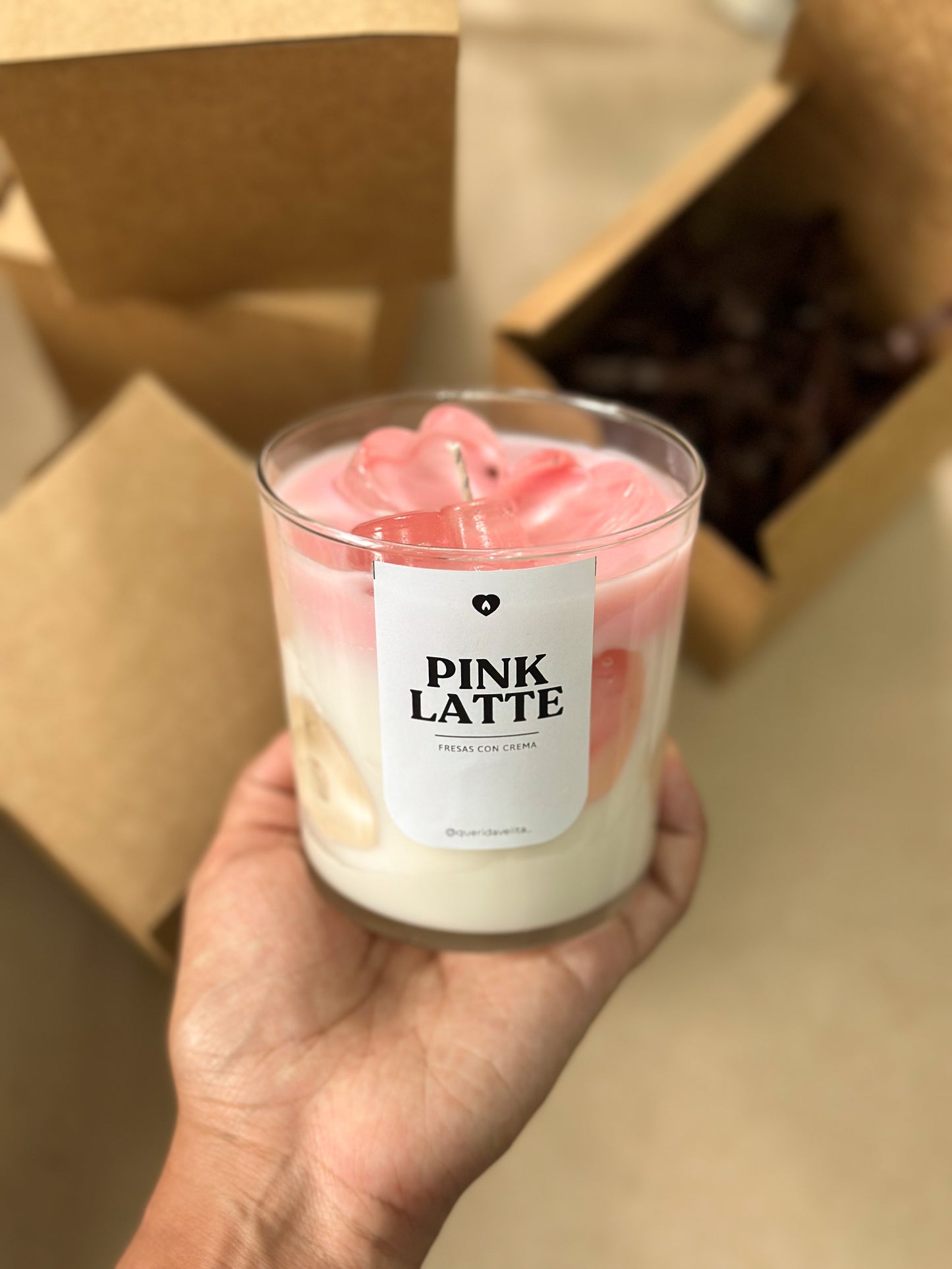 Vela - Pink Latte Frío
